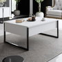 Hanah Home Luxe Mesa de Centro Blanco y Negro